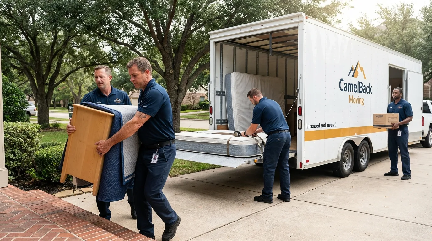 Crew loading residential truck for cross-state move from Butler, PA